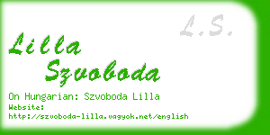 lilla szvoboda business card